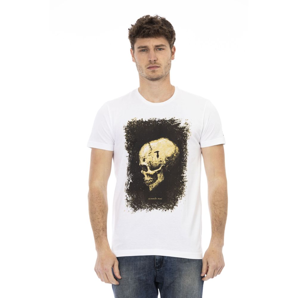 Camiseta de algodón blanca para hombre Trussardi Action