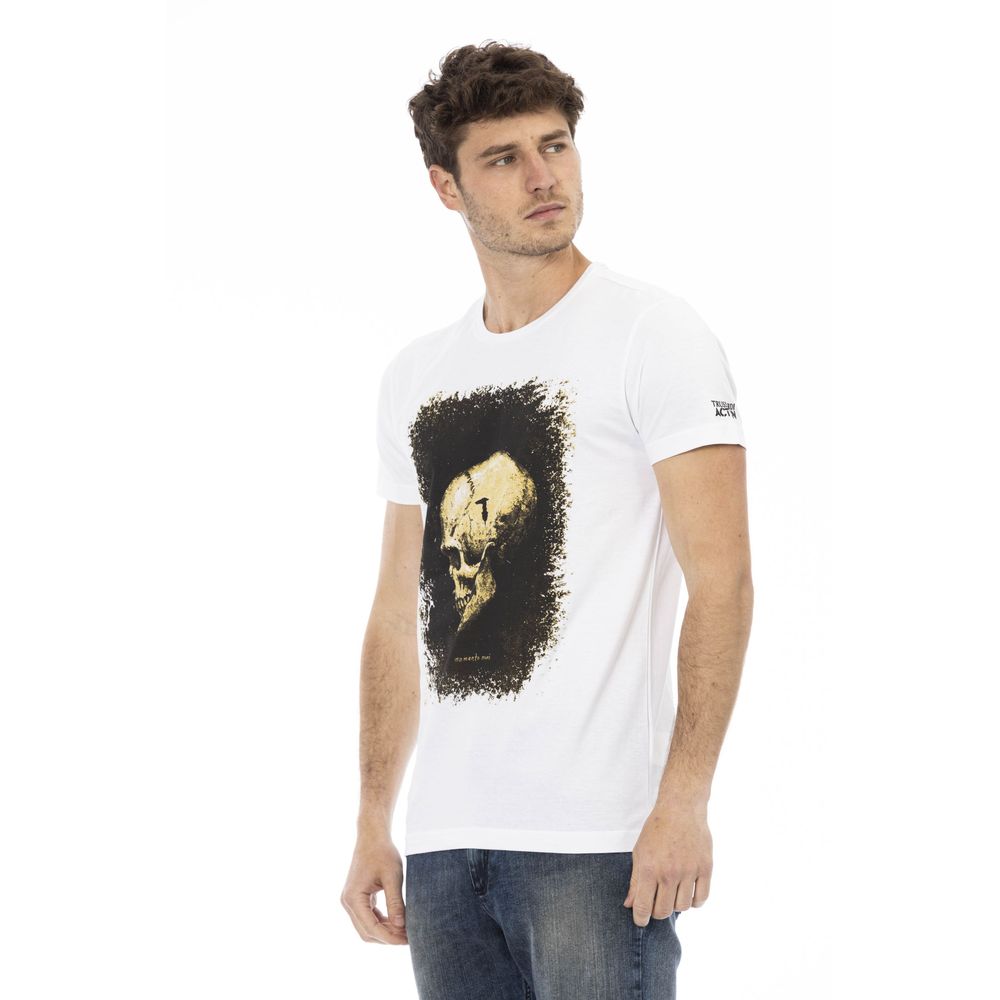 Camiseta de algodón blanca para hombre Trussardi Action