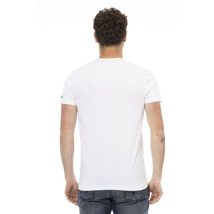 Camiseta de algodón blanca para hombre Trussardi Action
