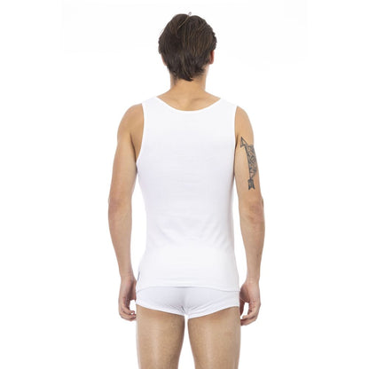 Camiseta sin mangas de algodón blanca para hombre de Bikkembergs