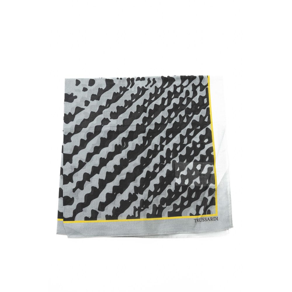 Bufanda Trussardi de algodón gris para hombre