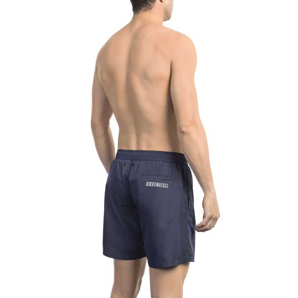 Bikkembergs Blue Polyester Men Swim Short