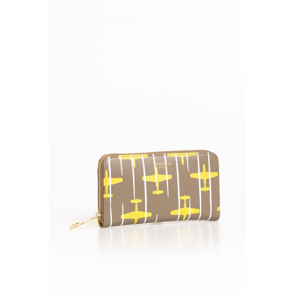 Cartera Trussardi de piel beige para mujer