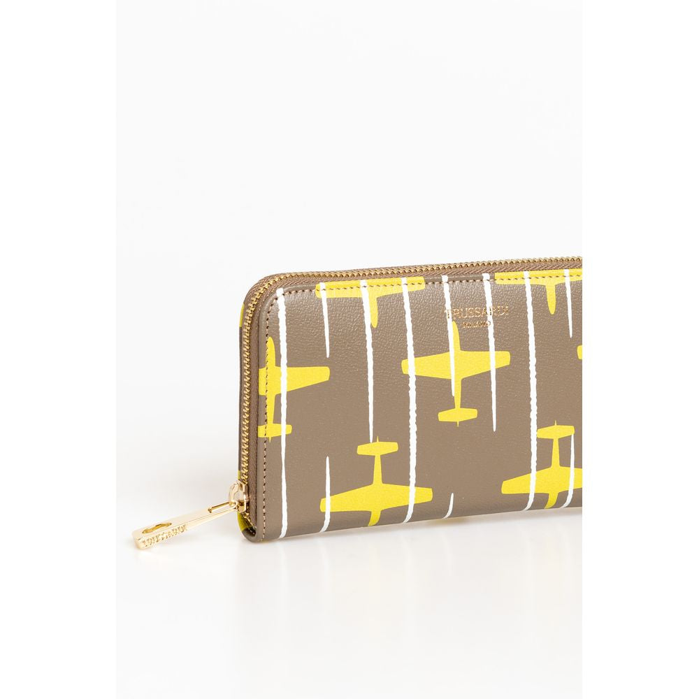 Cartera Trussardi de piel beige para mujer