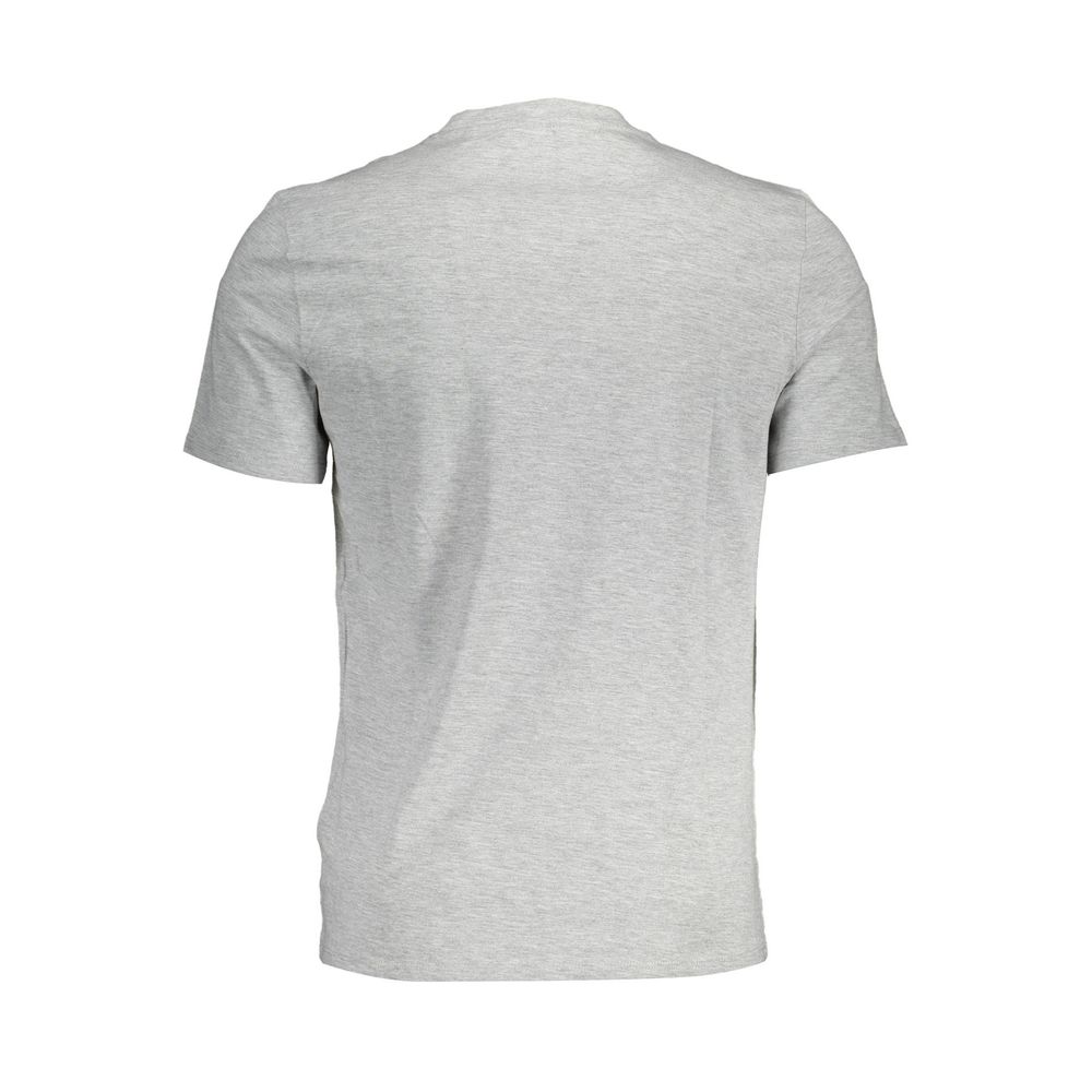 Camiseta elegante con cuello redondo y logotipo de Guess Jeans en color gris