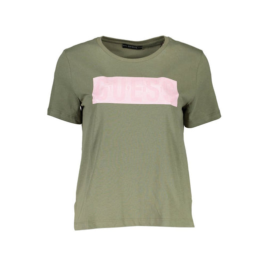 Camiseta con logo verde chic de Guess Jeans y mangas cortas