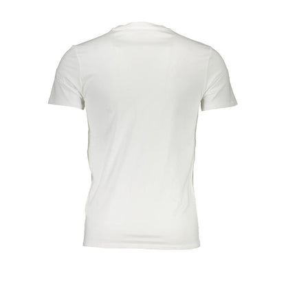 Camiseta de corte entallado con cuello en V blanca chic de Guess Jeans