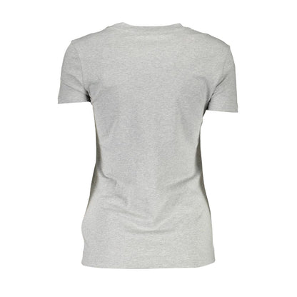 Camiseta orgánica con estampado del logotipo en gris chic de Guess Jeans