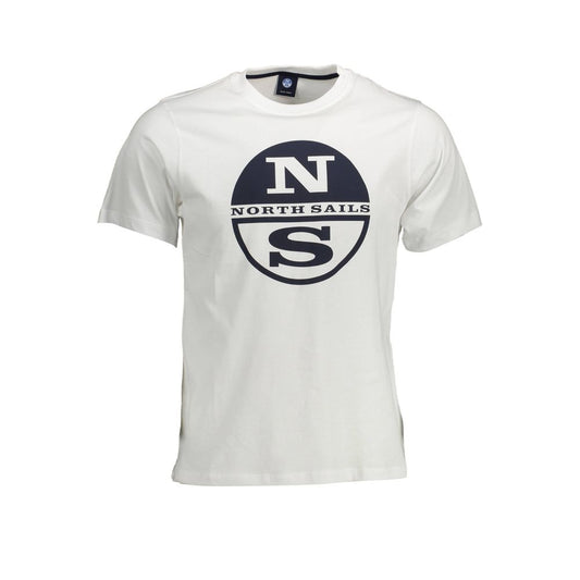 Camiseta de cuello redondo con estampado elegante en blanco de North Sails