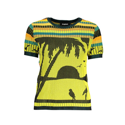 Top con detalle en contraste en amarillo atardecer Desigual Chic