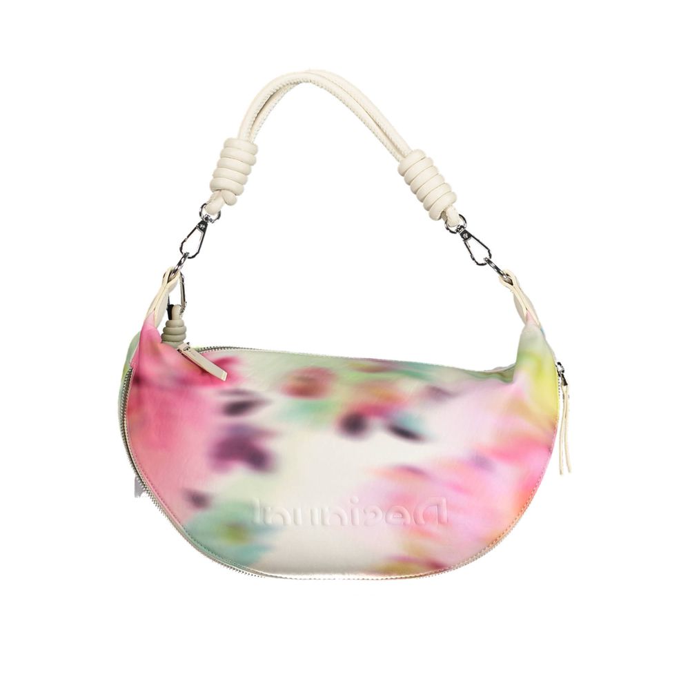 Bolso de mano extensible blanco con detalles en contraste Desigual Chic