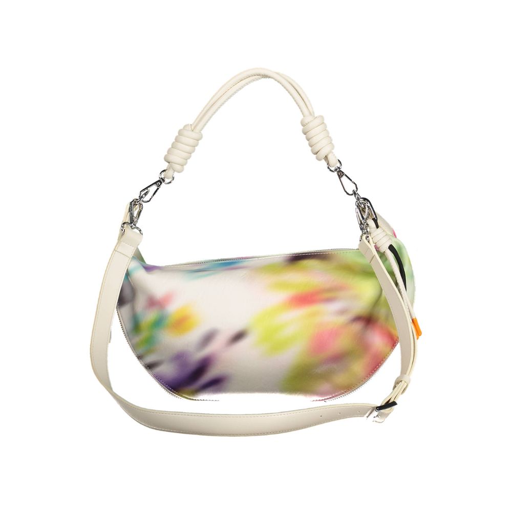 Bolso de mano extensible blanco con detalles en contraste Desigual Chic