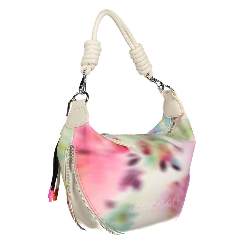 Bolso de mano extensible blanco con detalles en contraste Desigual Chic