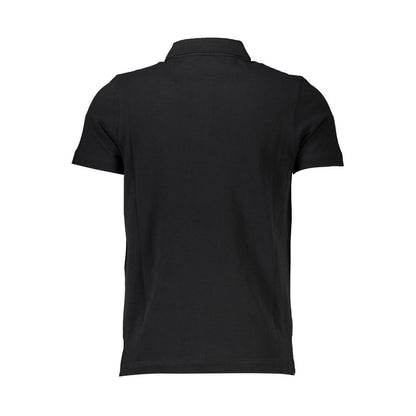 Polo elegante de manga corta de Cavalli Class en negro clásico