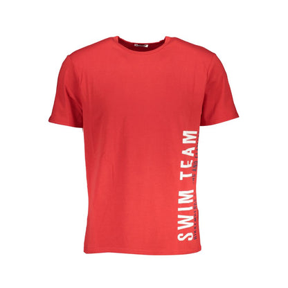 Camiseta de algodón roja Bikkembergs