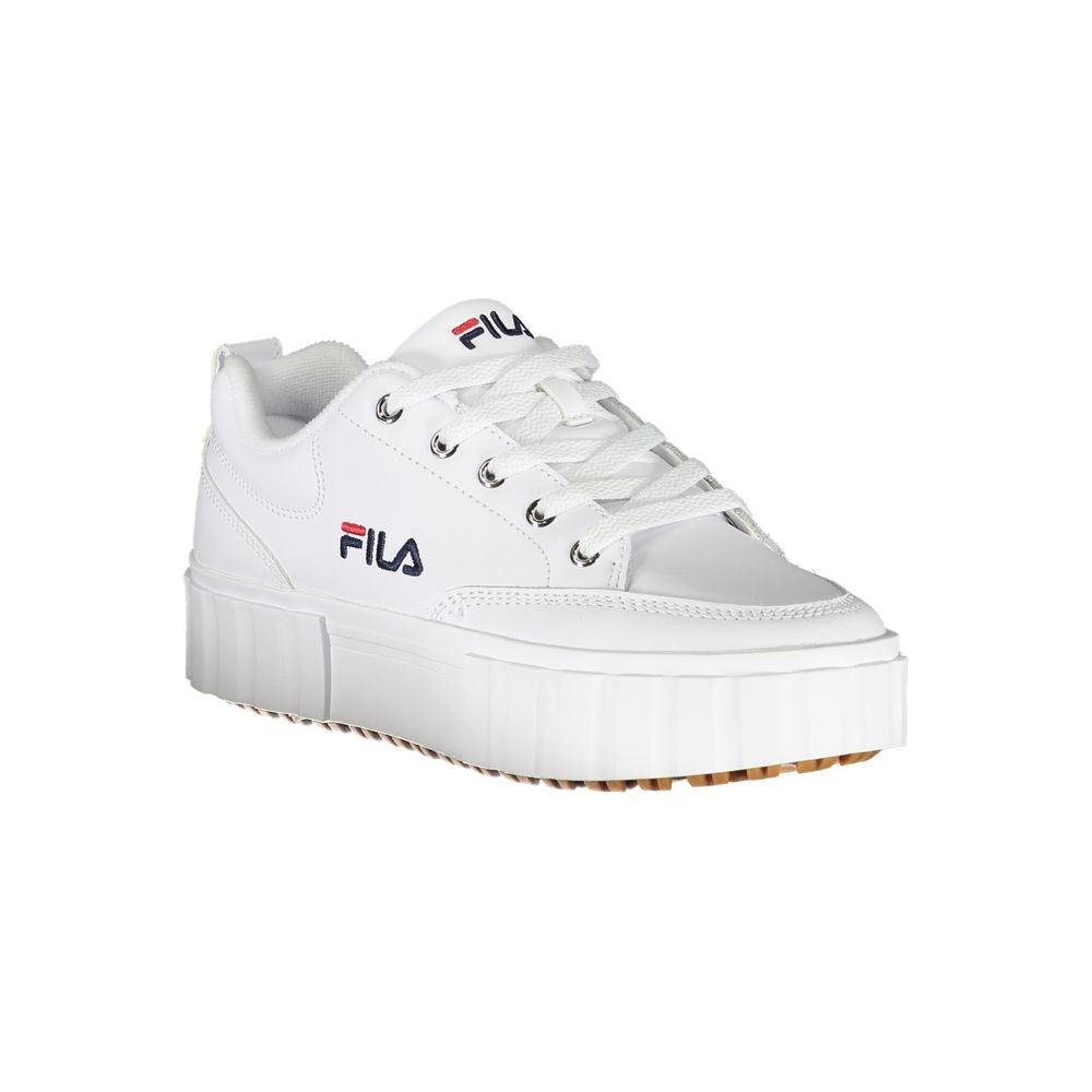 Zapatillas blancas con cuña y detalle bordado de Fila Chic