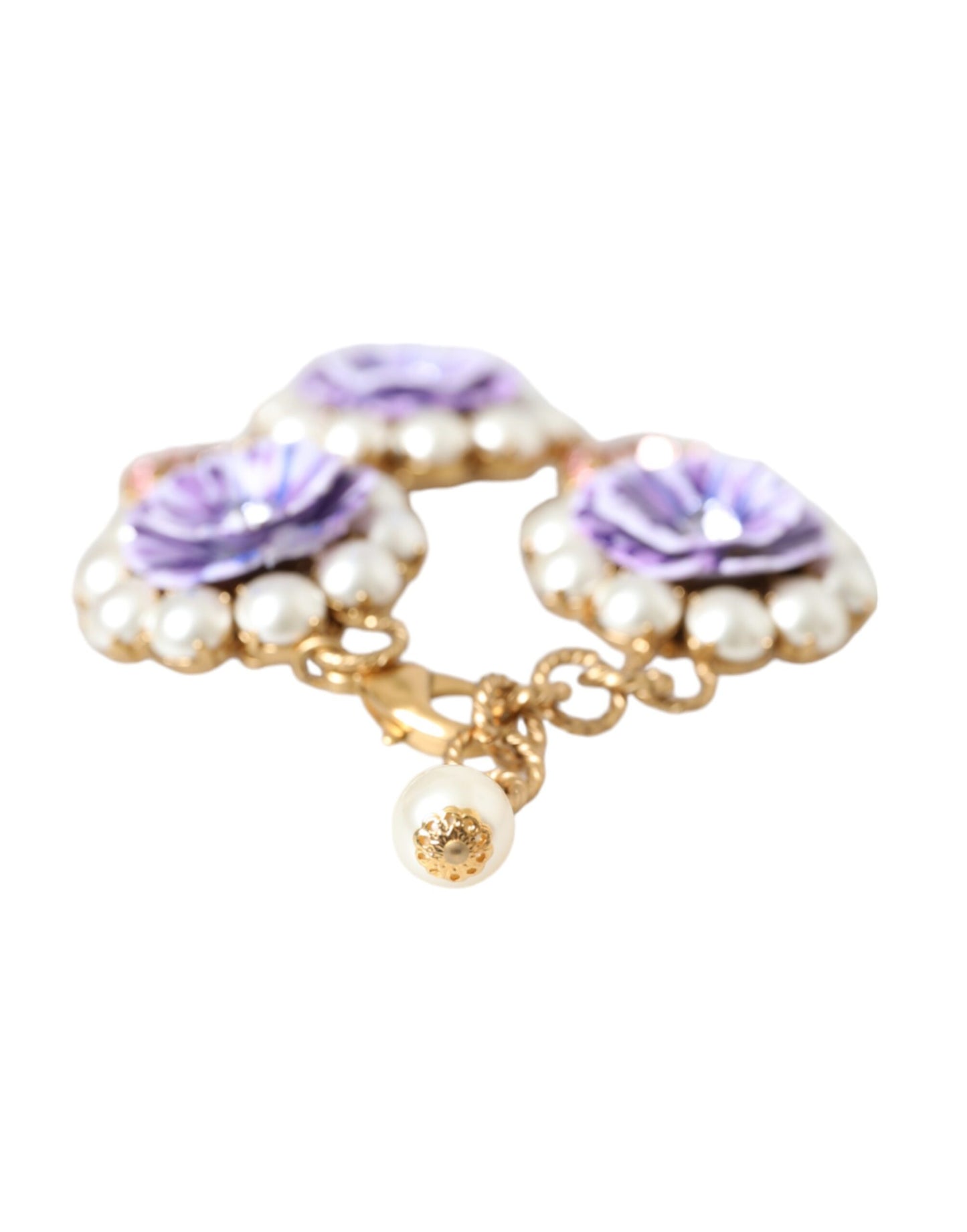 Pulsera Dolce &amp; Gabbana con cristales barrocos florales FIORI BLOOMING en oro