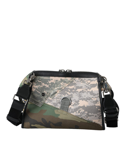 Bolso bandolera con parches de camuflaje multicolor de Dolce &amp; Gabbana