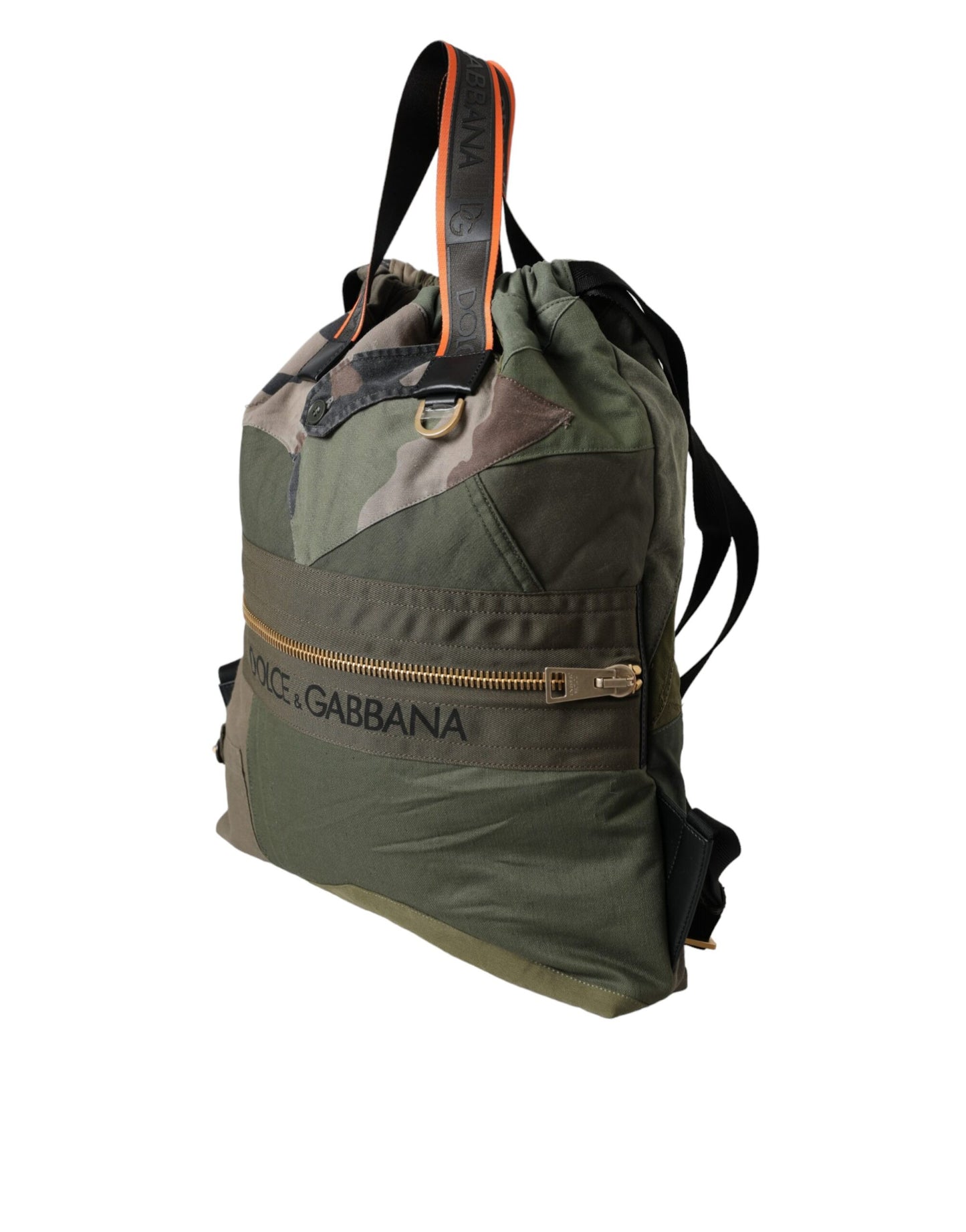 Mochila Dolce &amp; Gabbana con parches en verde militar