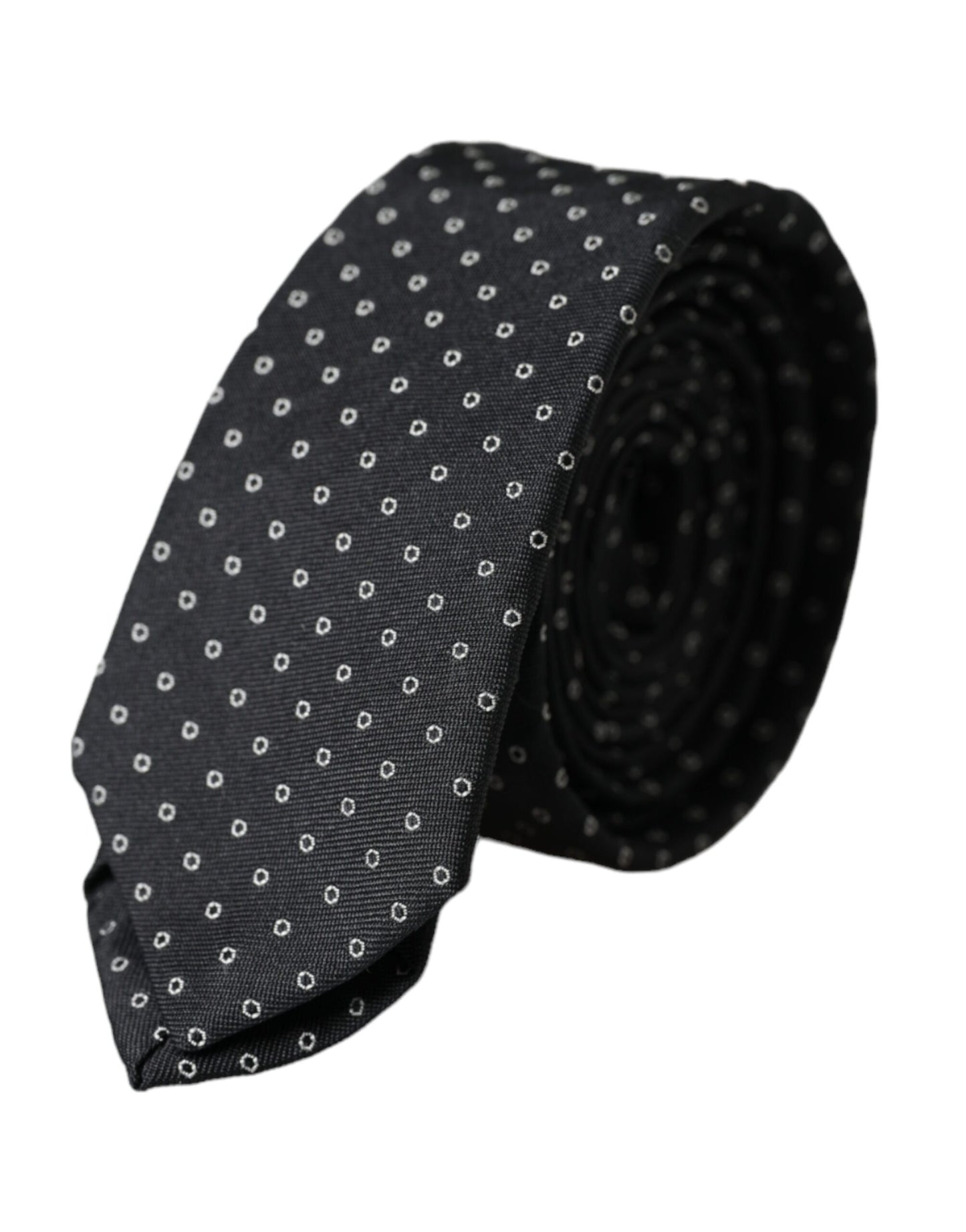 Corbata ajustable de fantasía con círculos negros de Dolce &amp; Gabbana para hombre