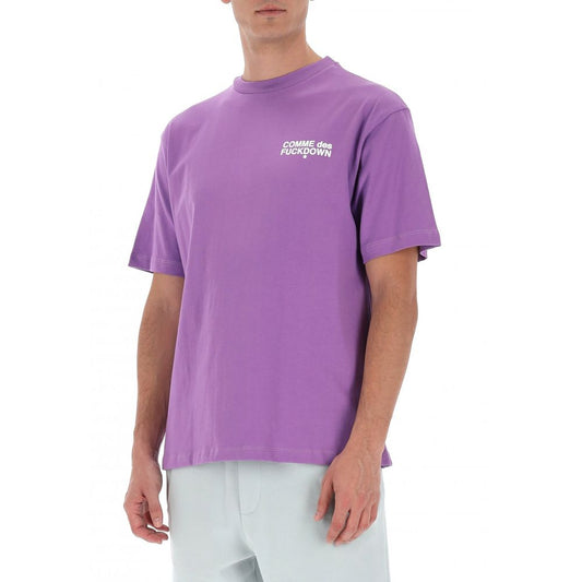 Camiseta de algodón morada de Comme Des Fuckdown