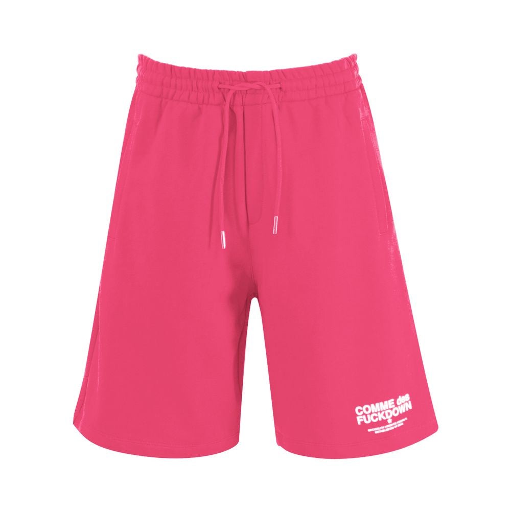 Pantalón corto de algodón rosa Comme Des Fuckdown