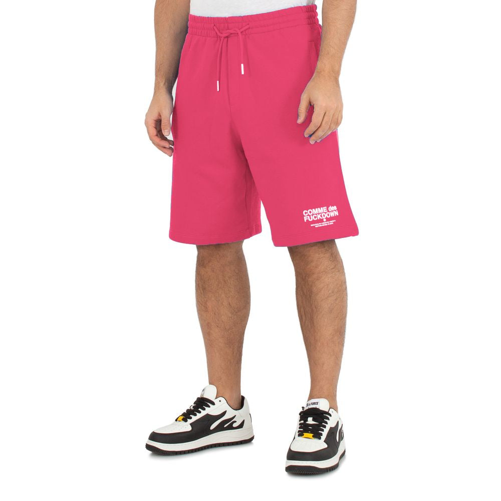 Pantalón corto de algodón rosa Comme Des Fuckdown