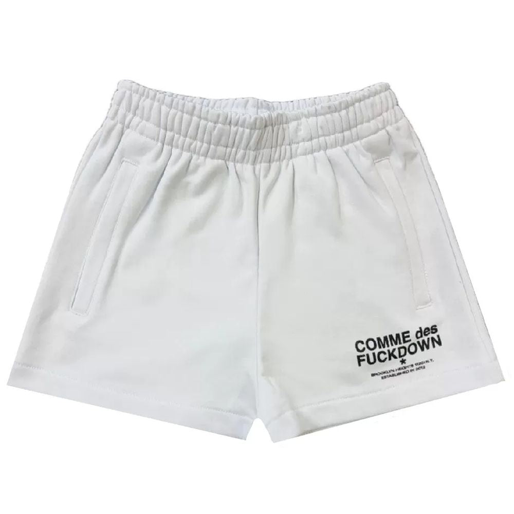 Pantalón corto de algodón blanco Comme Des Fuckdown