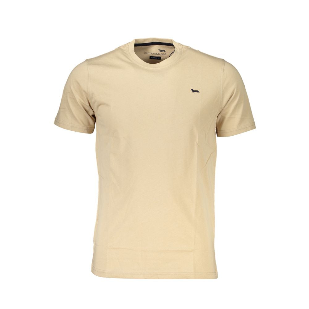 Camiseta de algodón beige Harmont &amp; Blaine