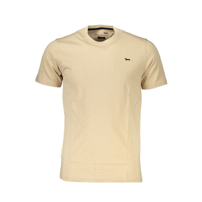Camiseta de algodón beige Harmont &amp; Blaine