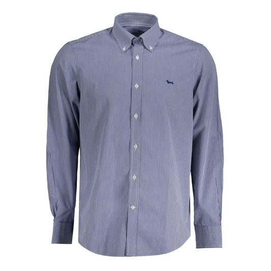 Camisa de algodón azul Harmont &amp; Blaine