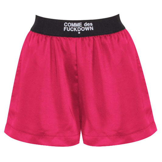 Pantalón corto de poliéster fucsia Comme Des Fuckdown