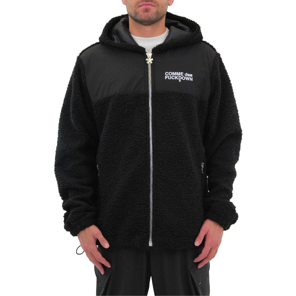 Chaqueta de poliéster negra Comme Des Fuckdown