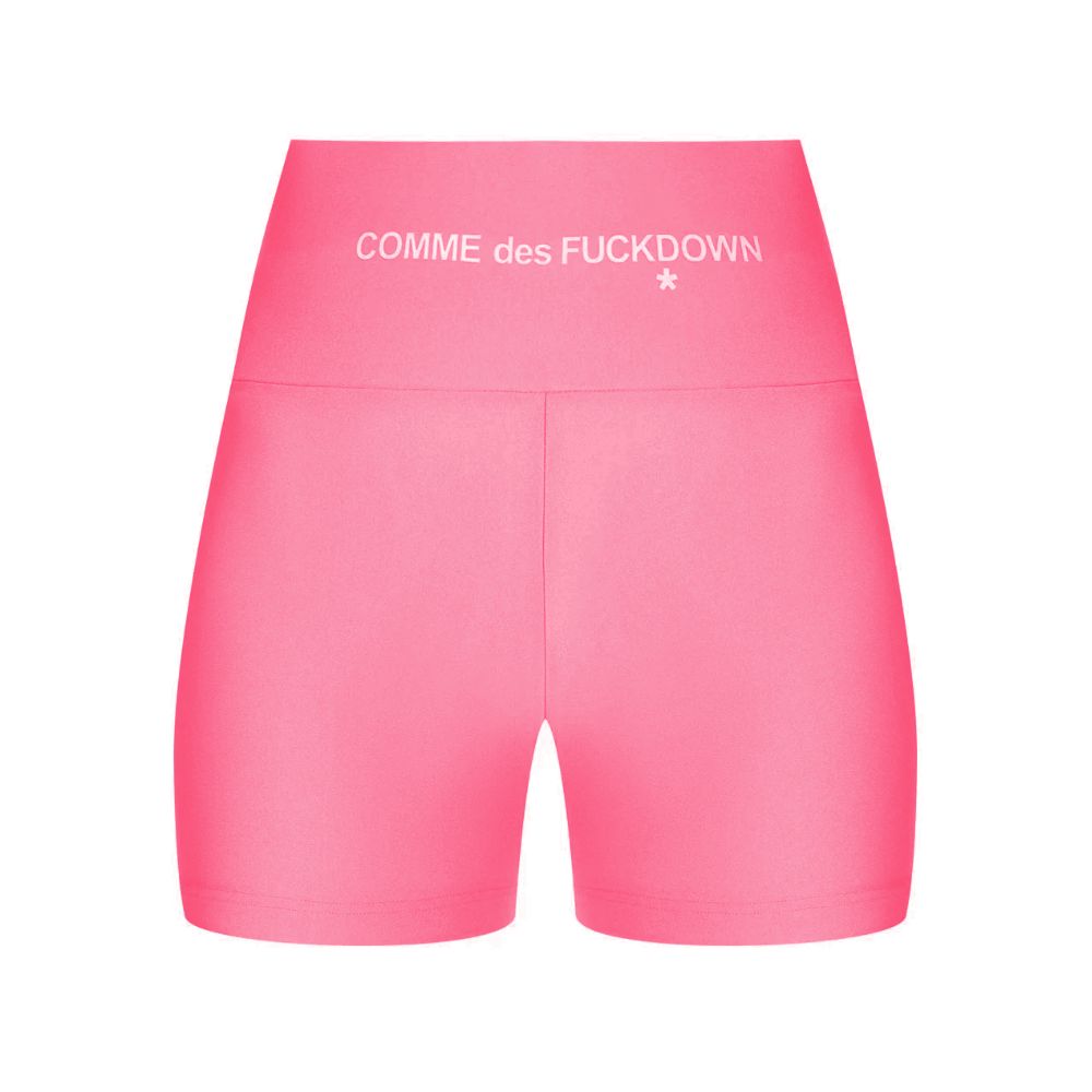 Pantalón corto de poliéster rosa Comme Des Fuckdown