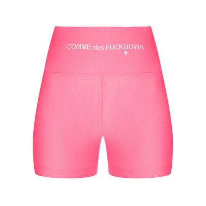 Pantalón corto de poliéster rosa Comme Des Fuckdown