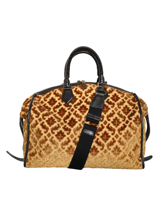 Bolso de mano tipo bandolera con asa superior de terciopelo beige para mujer de Dolce & Gabbana