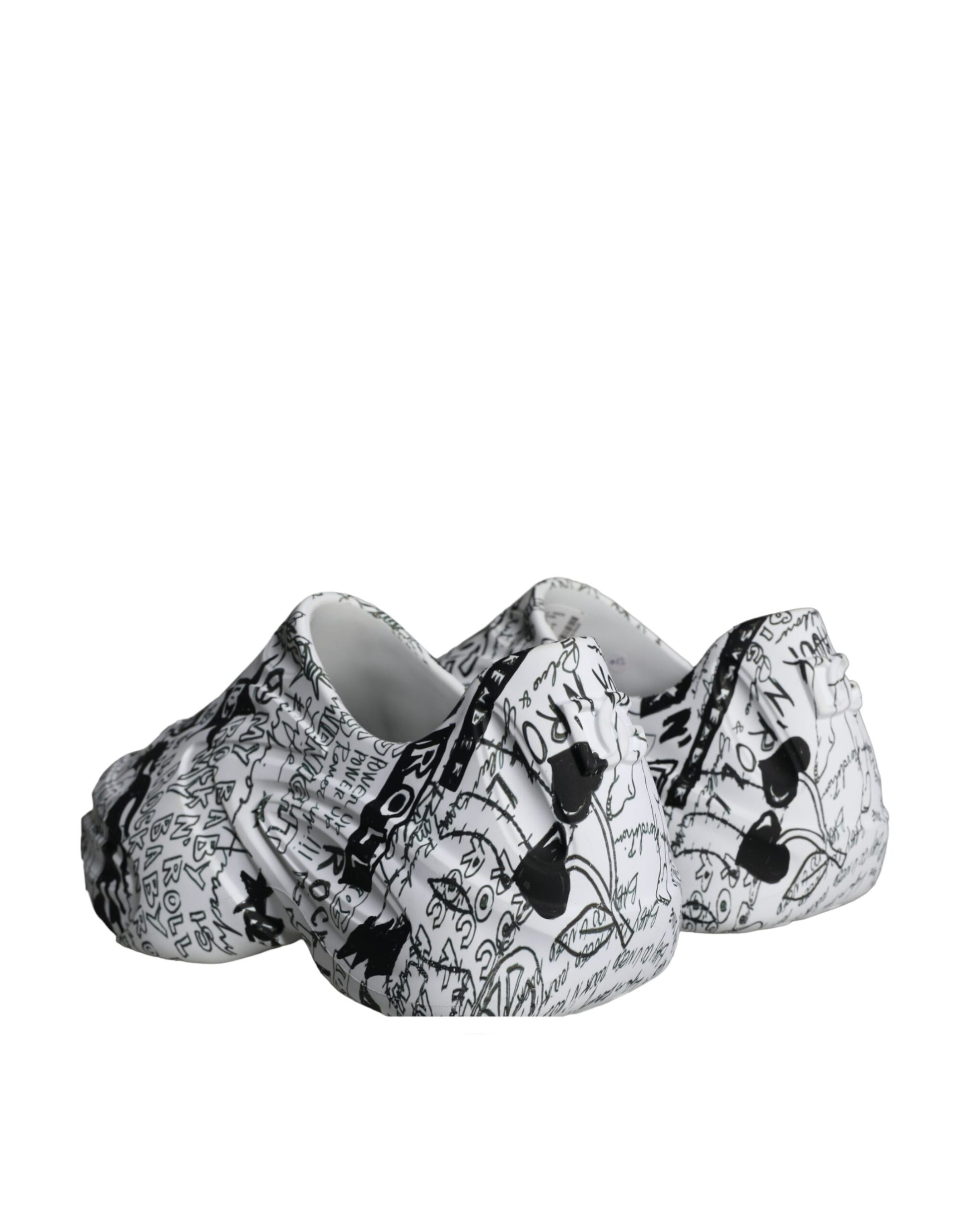 Zapatillas Daymaster con grafiti en blanco y negro de Dolce &amp; Gabbana