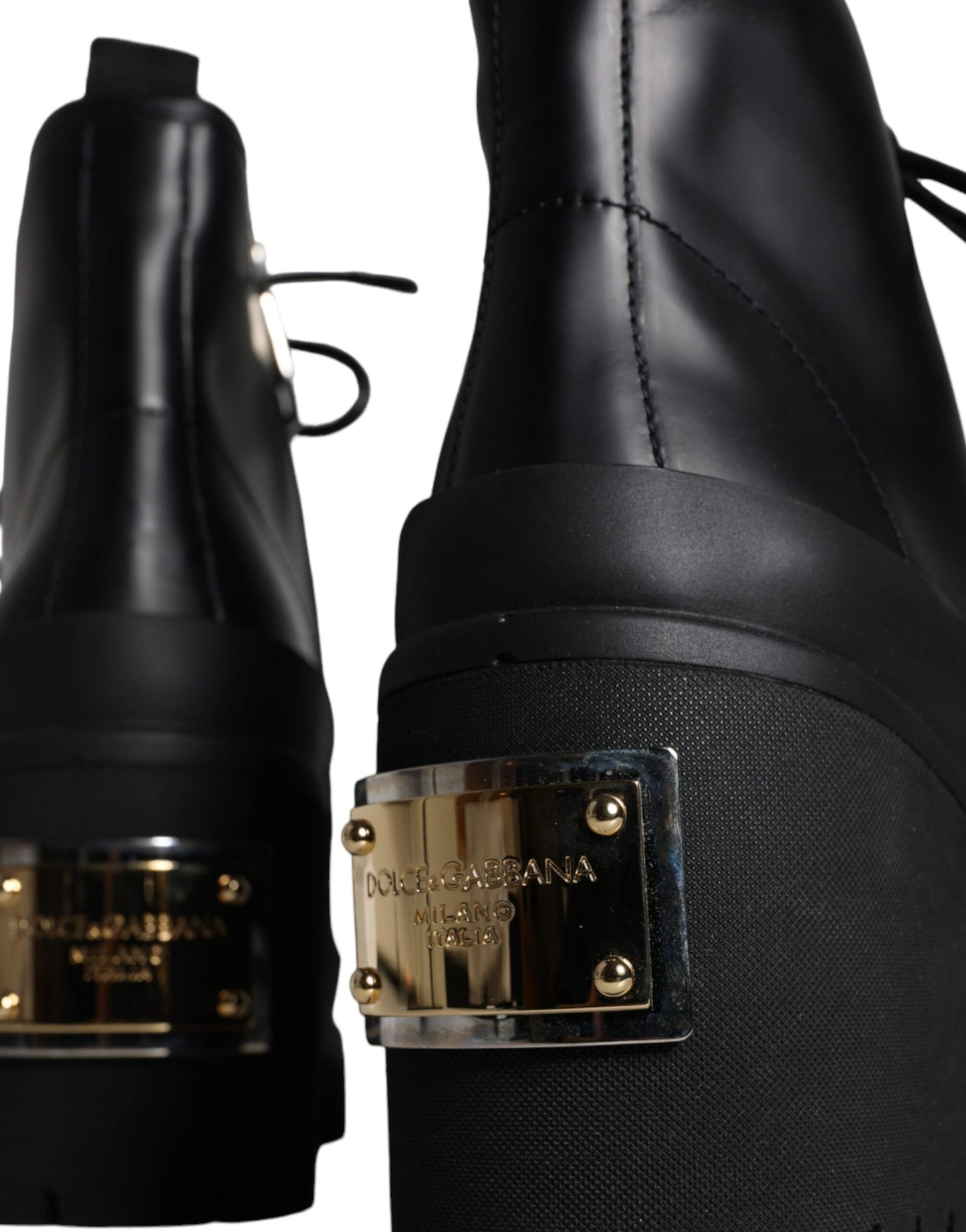 Botas de trekking con cordones negras de Dolce &amp; Gabbana para hombre