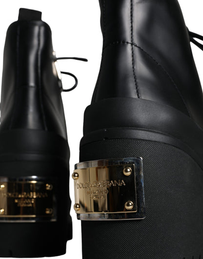 Botas de trekking con cordones negras de Dolce &amp; Gabbana para hombre