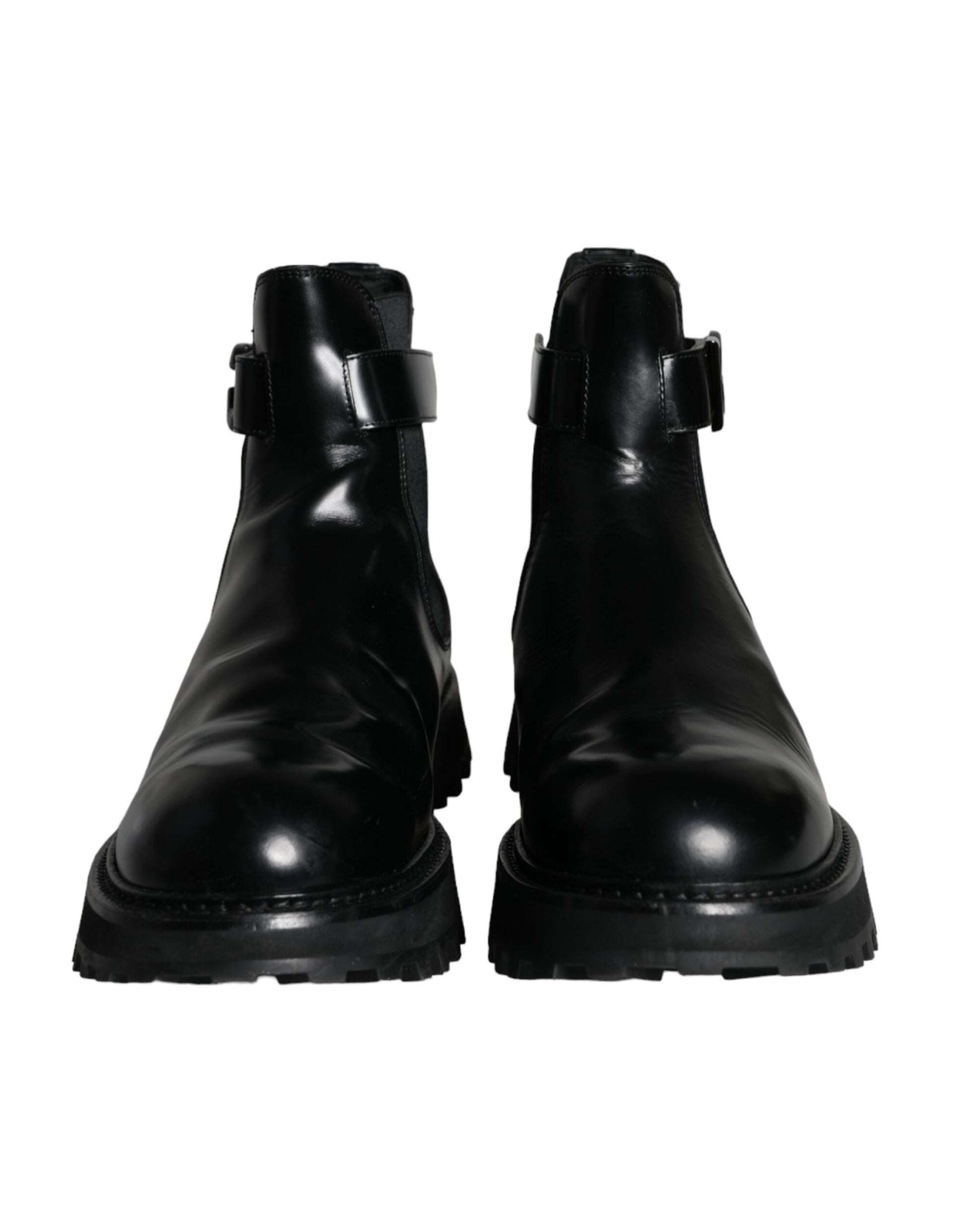 Botas Chelsea con cinturón negro y logotipo DG de Dolce &amp; Gabbana para hombre