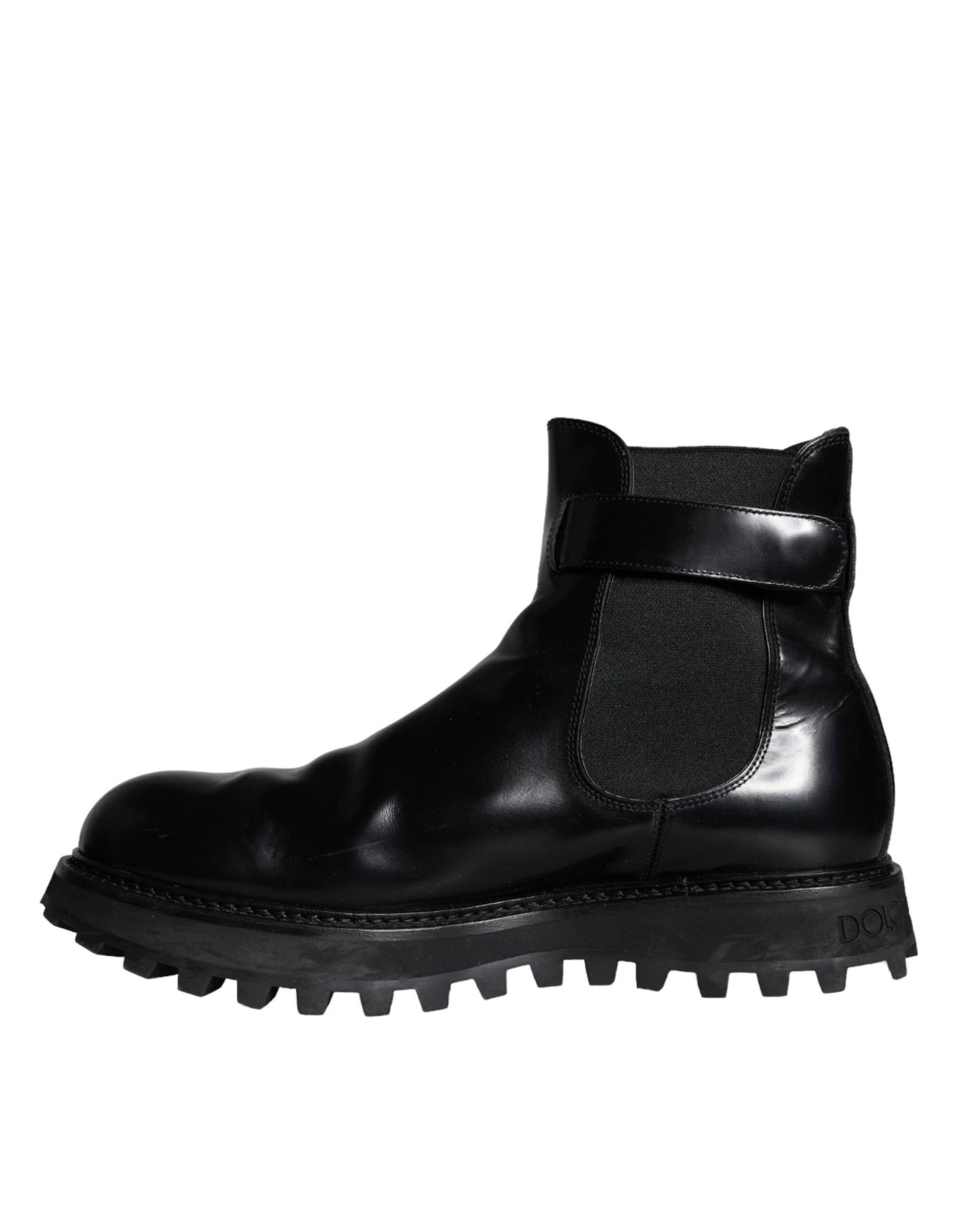 Botas Chelsea con cinturón negro y logotipo DG de Dolce &amp; Gabbana para hombre