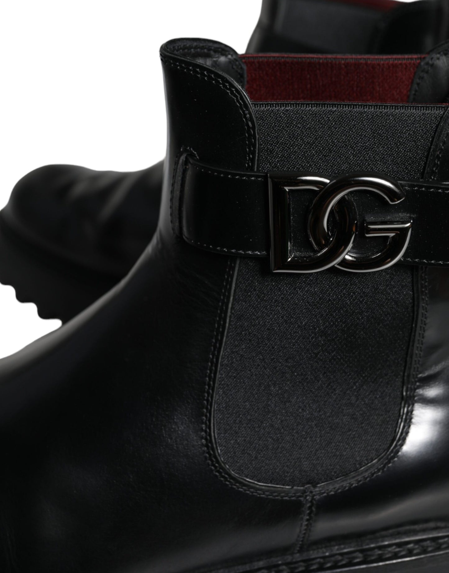 Botas Chelsea con cinturón negro y logotipo DG de Dolce &amp; Gabbana para hombre