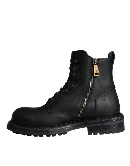 Botas negras de media caña con cordones de Dolce &amp; Gabbana para hombre