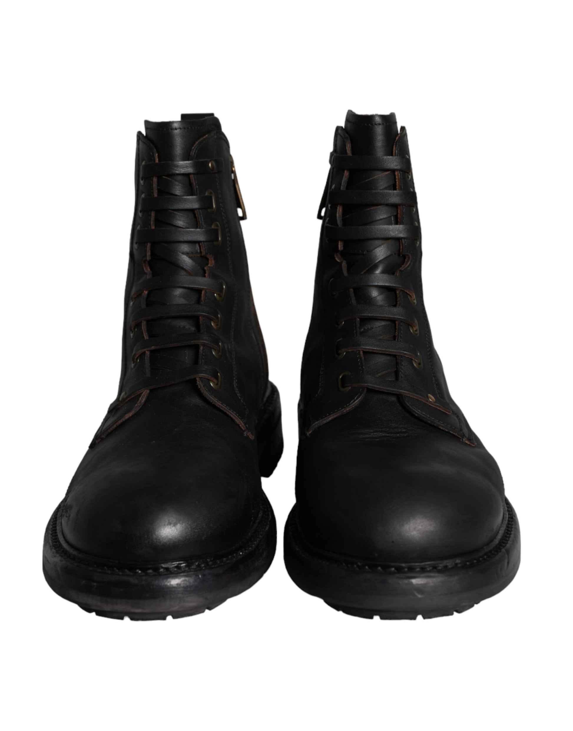 Botas negras de media caña con cordones de Dolce &amp; Gabbana para hombre