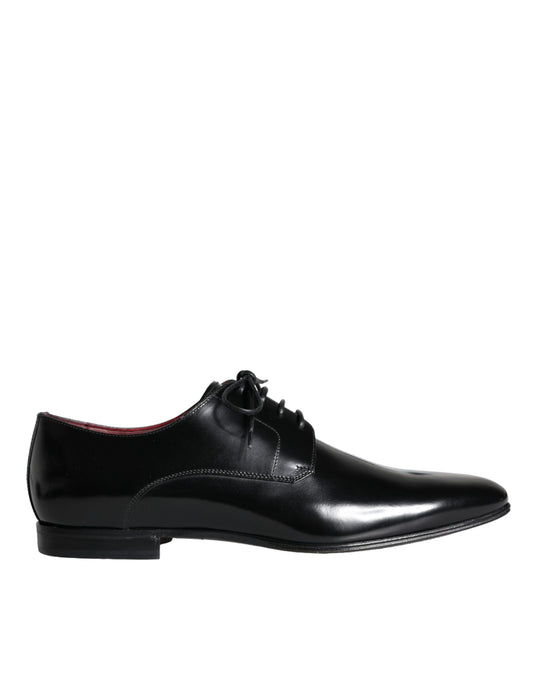 Zapatos Derby de vestir de piel de becerro negra de Dolce &amp; Gabbana para hombre