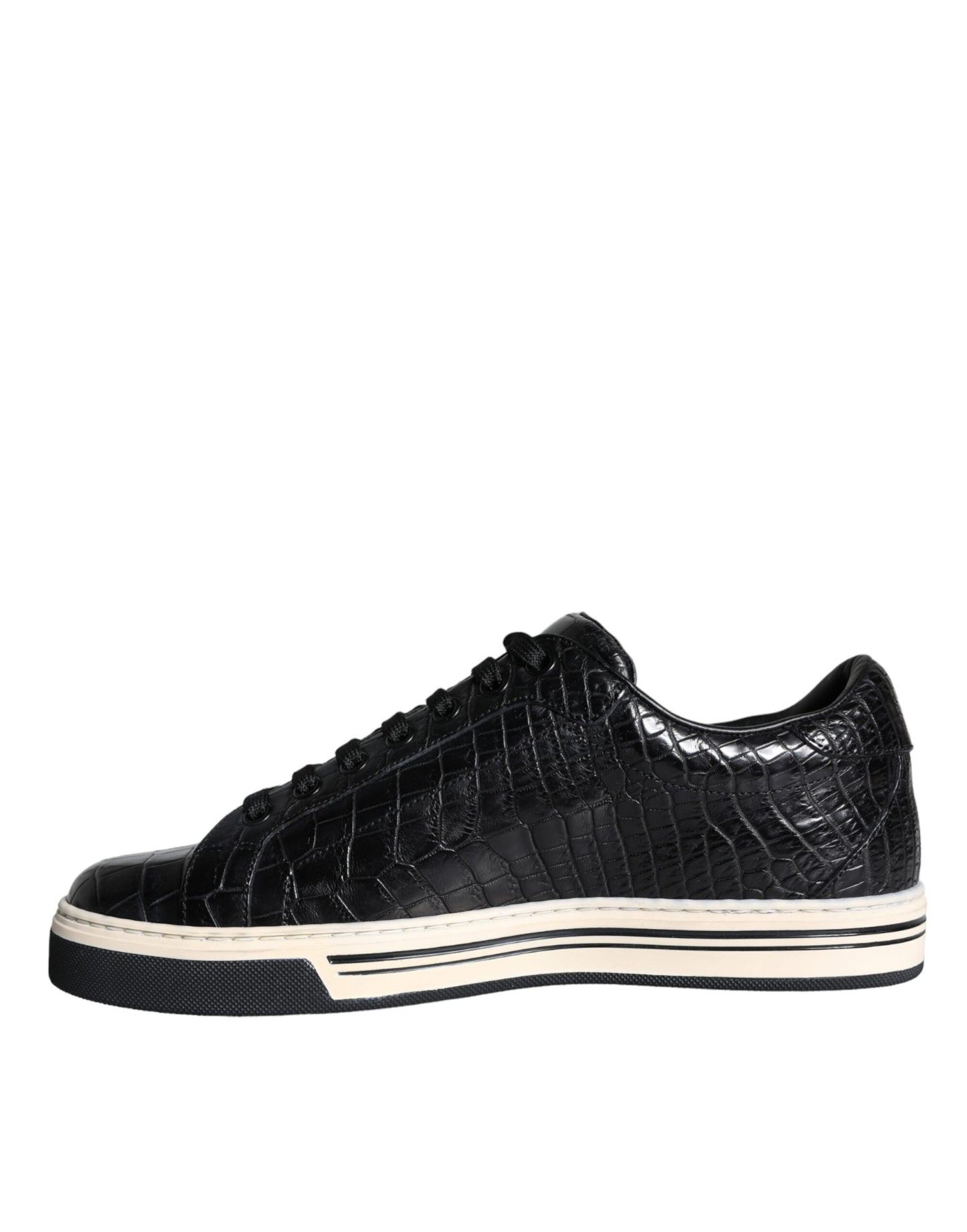 Zapatillas bajas de cuero negro para hombre de Dolce &amp; Gabbana