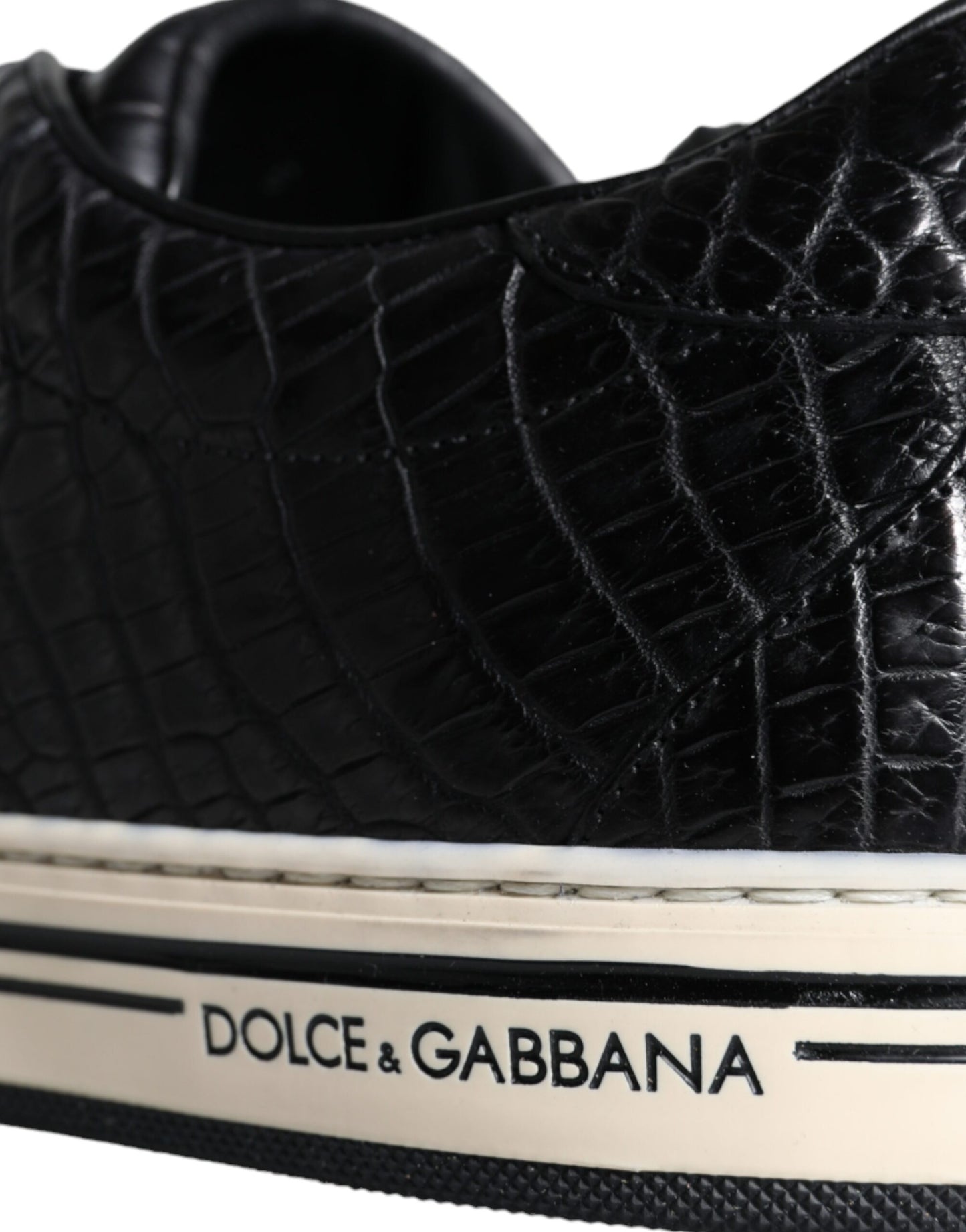 Zapatillas bajas de cuero negro para hombre de Dolce &amp; Gabbana