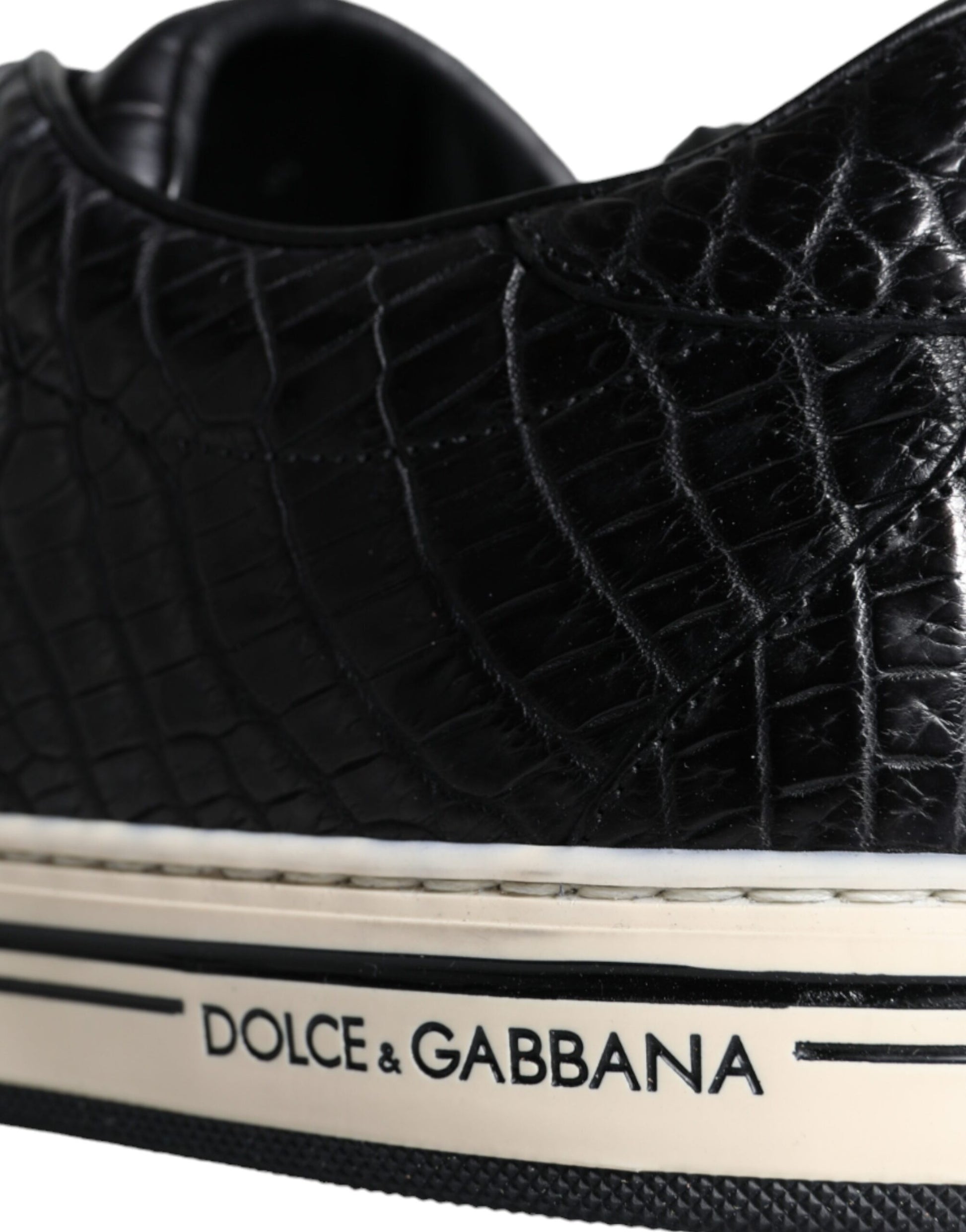 Zapatillas bajas de cuero negro para hombre de Dolce &amp; Gabbana