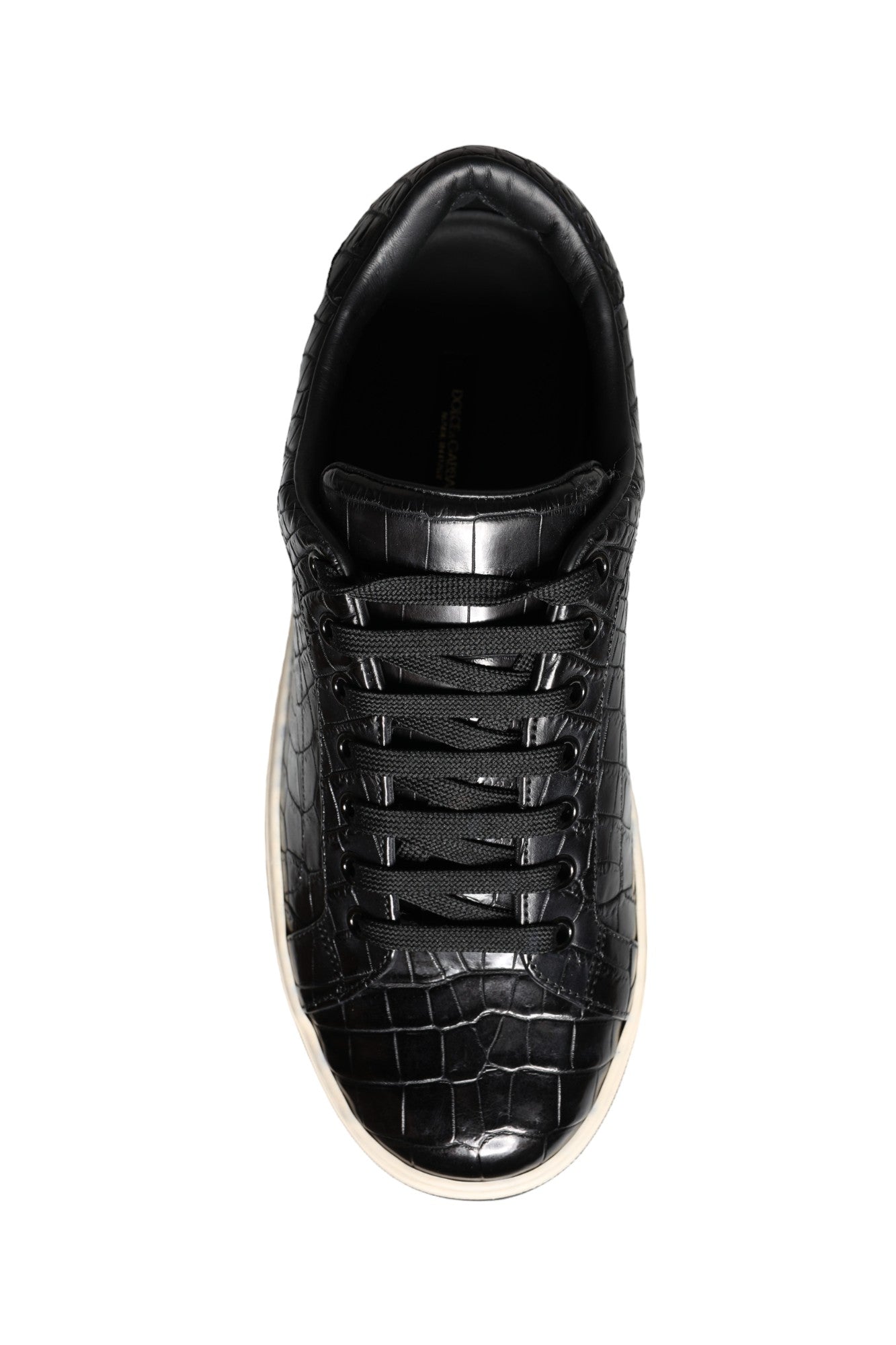 Zapatillas bajas de cuero negro para hombre de Dolce &amp; Gabbana