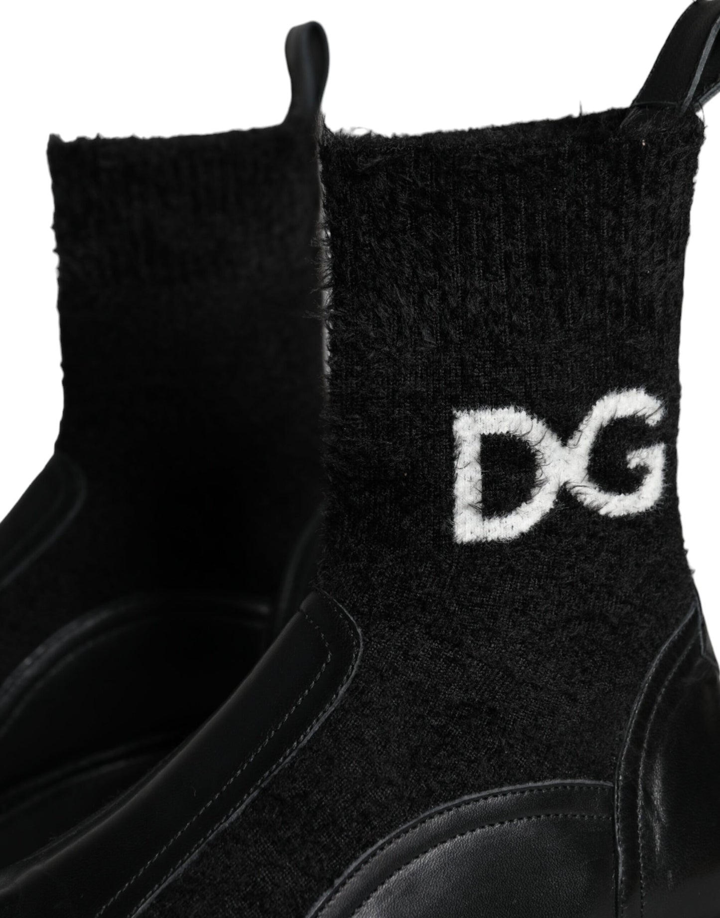 Botines negros tipo calcetín con logo DG de Dolce &amp; Gabbana